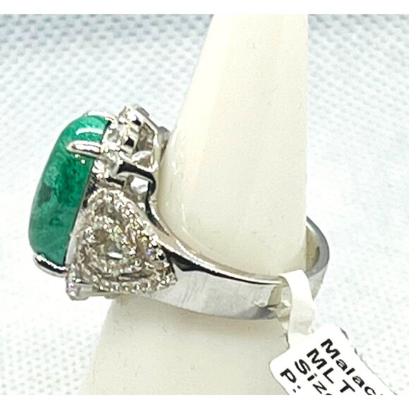 Beautiful green Malachite Ring, size 7, .925 sterling silver - Picture 4 of 4